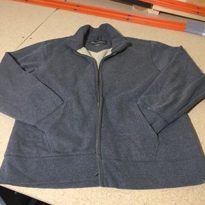 Men’s Gray Zip Up Jacket Sweater XL So Soft! Comfy